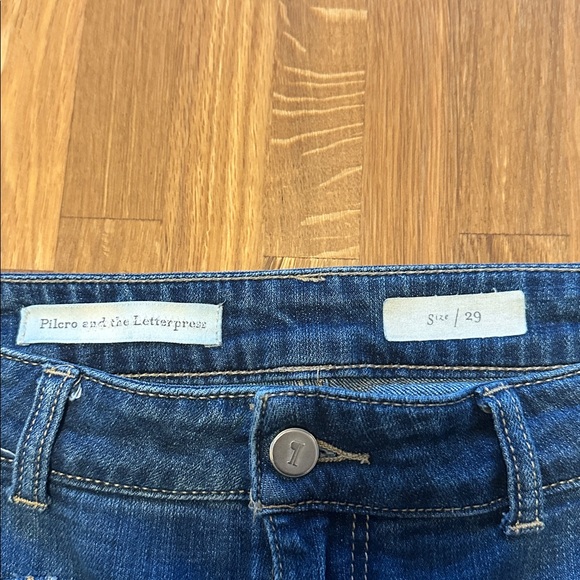 Pilcro and the Letterpress Blue Denim Crop Jeans, size 29 - Picture 5 of 8